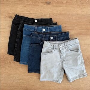 H&M Kids Denim Shorts - Black, Blue, Gray